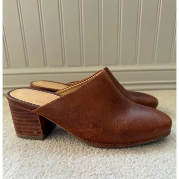 Nisolo All Day Slip On Heeled Mule Brown Leather 6 - Picture 4 of 10